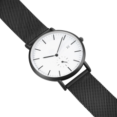OEM Design Watch usine Black Mesh Band Hommes Montre bracelet