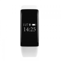 Bracelet V6Smart Blanc Couleur Compatible avec Android IOS Charge de serrage arrière