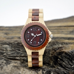 Vogue Horloge en quartz en bois pour homme