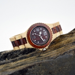 Vogue Horloge en quartz en bois pour homme