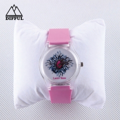 Silicon material strap silicone watch avec affichage numérique dial dial dial dans un motif de conception spécifique à la couleur